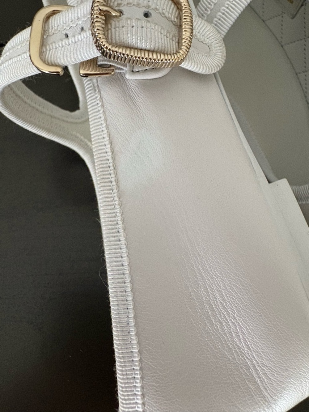 Chanel White Leather  Mary Jane Ballet Flats 38 - Picture 7 of 9